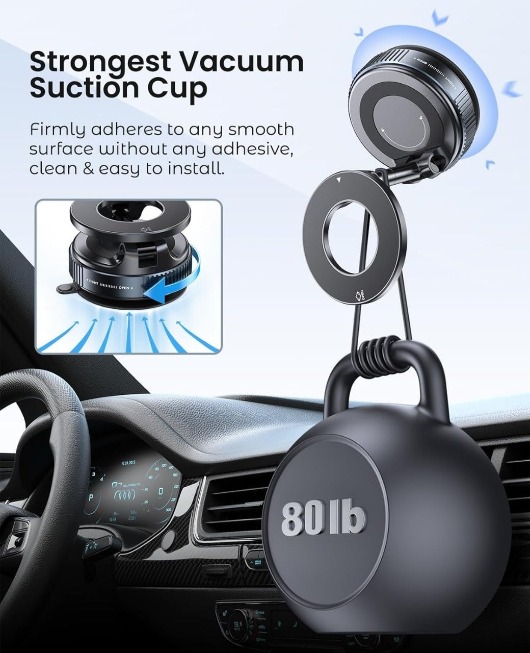 360° Magnetic Car Mobile Holder – Strong Grip, Smooth Ride!